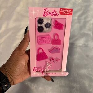 Skinnydip Barbie iPhone 13 Pro Max 14 Pro Max Case Pink 3D Charms New